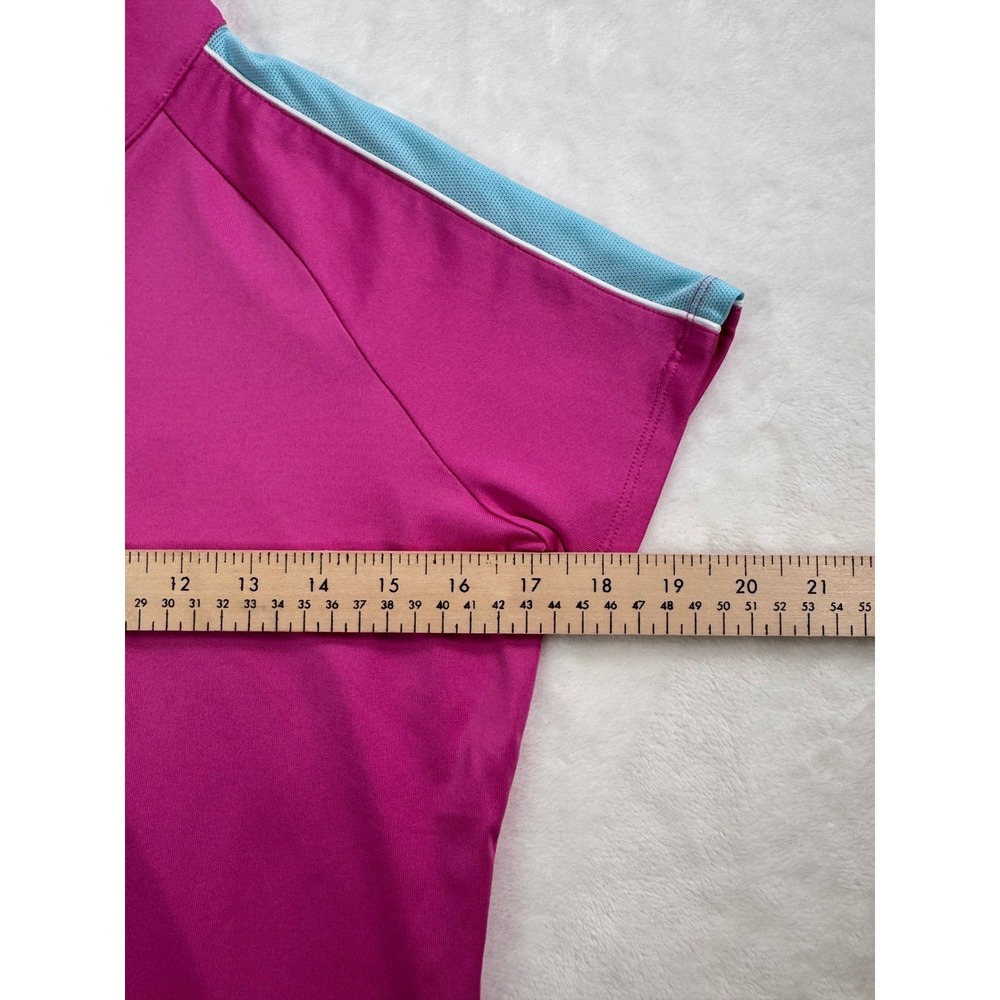 EP‎ New York Women's Pink Quarter Zip Short Sleeve Golf Polo Shirt Size S - Picture 7 of 8